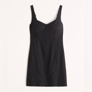 Abercrombie Corset Seamed Linen Blend Dress